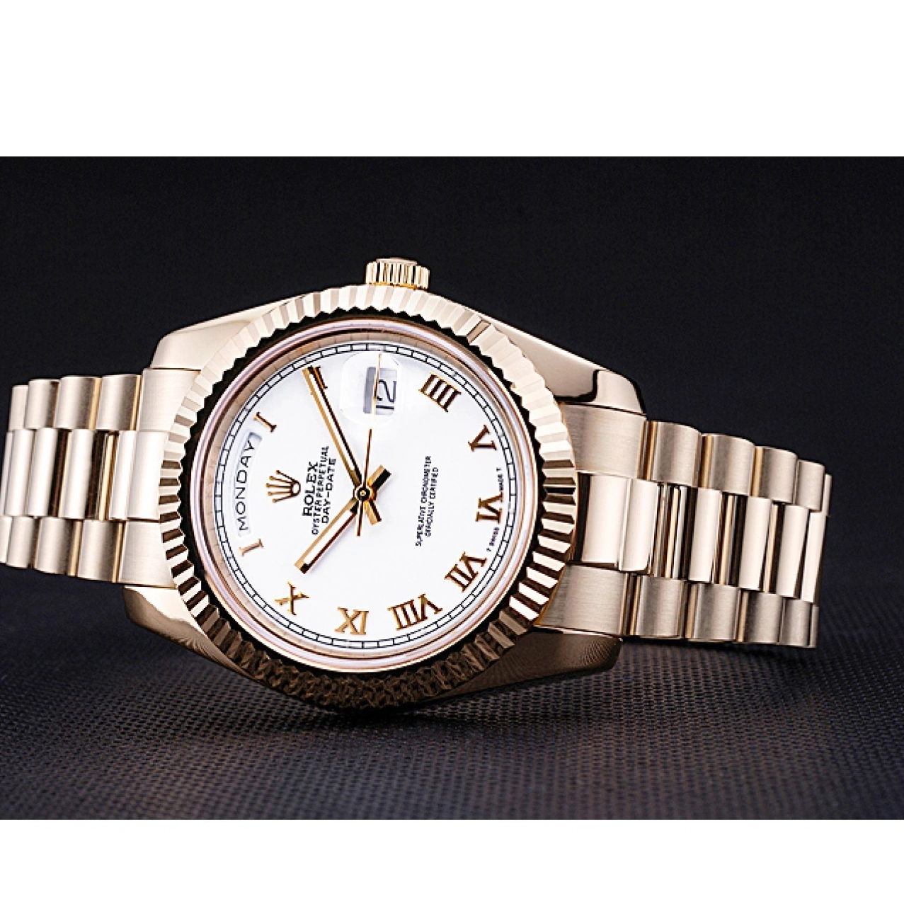 MiroTime 0705 Rolex Day-Date White Dial Gold Bracelet 622546